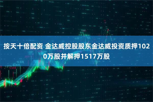 按天十倍配资 金达威控股股东金达威投资质押1020万股并解押1517万股